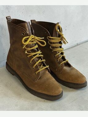 Vintage RARE 9 & Co Brown Leather Lace Up Boots